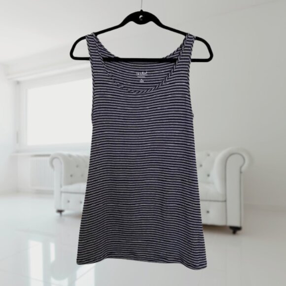 Isabel Maternity Striped Tank Top Navy White Sleeveless Tee by Ingrid & Isabel - Picture 1 of 13